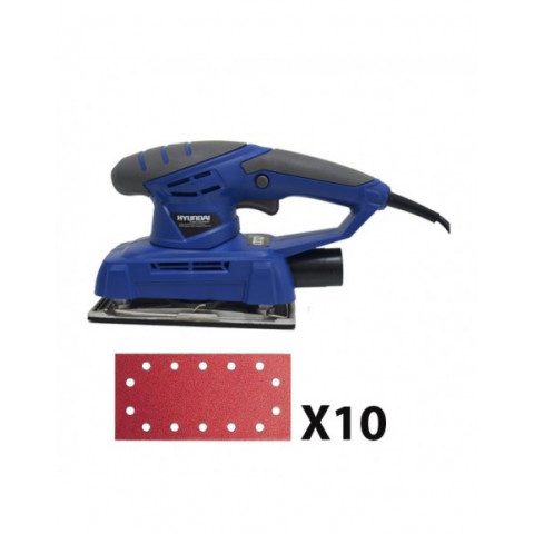 Hyundai ponceuse vibrante 200 w+ 10 abrasifs hp20ab