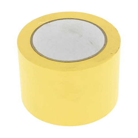 Adhésif pvc bâtiment jaune largeur 75mm, le rouleau