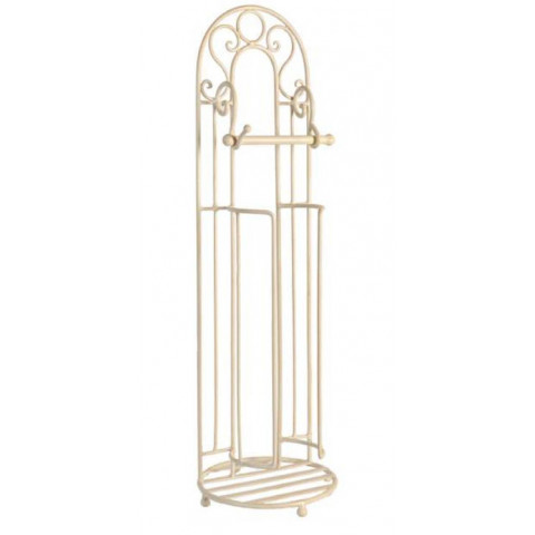 Porte papier toilette antique blanc avec réserve