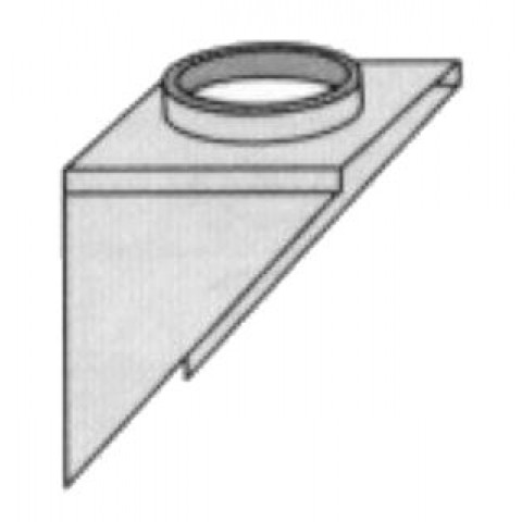 Support mural de départ inox pour conduit I-CUBE DPZ - Diamètre : 125