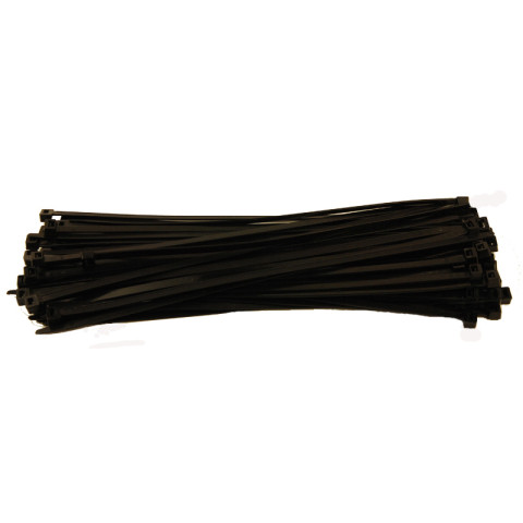 Attache cables rilsan 365x7.6 noirs - 50 colliers plastiques