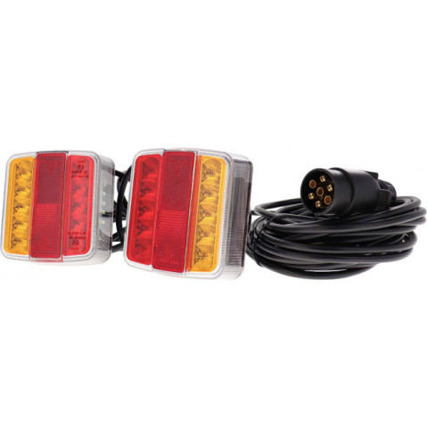 Kit d'éclairage magnétique pour remorque ou porte-vélos avec câble de 7,5 M