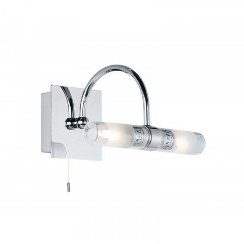 Applique shore, chrome et verre, 2 ampoules