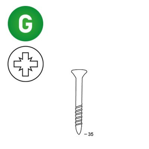Scrail 22/25 x 35 galva PZ1 - 2000 pièces - 16S22357