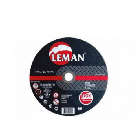 Leman expert : 25 disques tronçonnage inox 125 x 22 x 1,6 mm