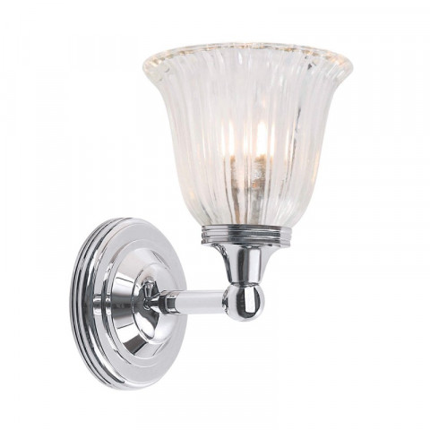 Applique austen1, chrome et verre
