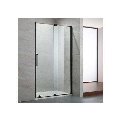 paroi de douche avec porte coulissante noir deliss dimensions au choix distriartisan
