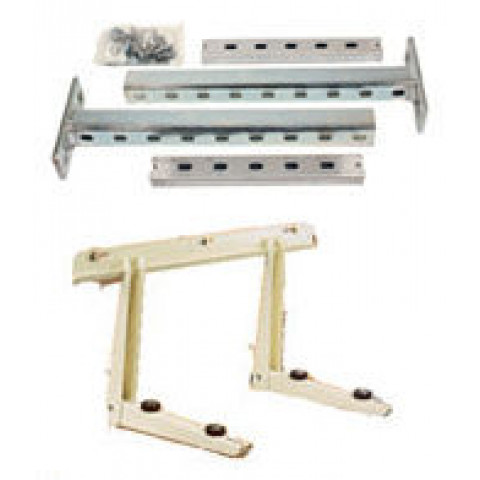 Support mural réglable - Etagère pliante peinte avec traverse 140 kg - Lg 450 mm