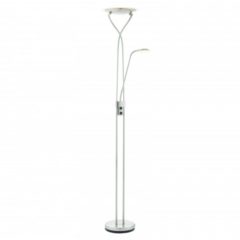 Lampadaire livorno avec liseuse, chrome satiné