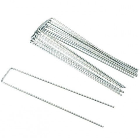 Lot de 10 piquets d'ancrage de 20 x 3 cm