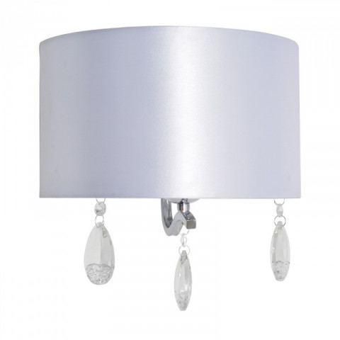 Applique murale chromée elegance 1 ampoule 16 cm