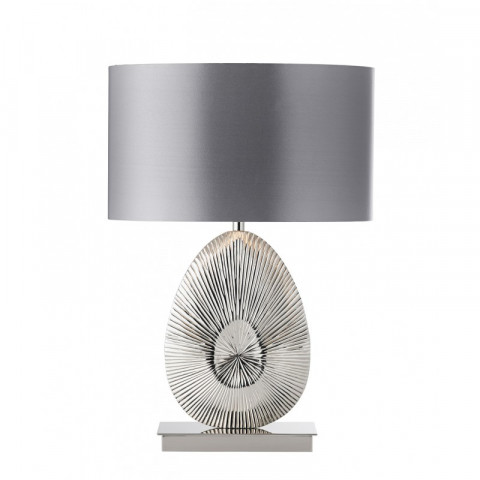 Lampe simeto, nickel poli, avec abat-jour