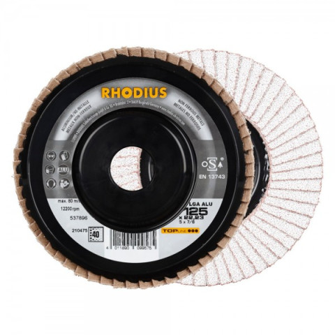 Disque segmenté Diamètre 125 mm Ø de perçage 22.23 mm Métaux non ferreux LGA ALU RHODIUS 210476