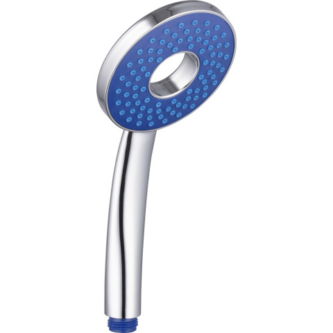 Pommeau de douche chromé / bleu 1 jet AZUL by Eurosanit