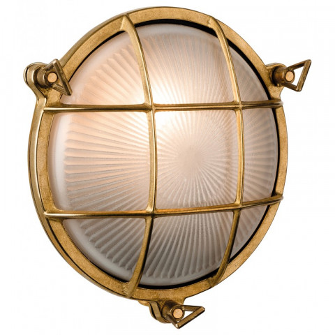 Applique nautic, rond, laiton