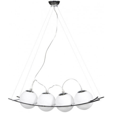 Suspension design uranus verre blanc