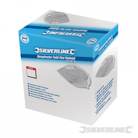 Boîte présentoir de masques respiratoires FFP2 pliables à valve 25 pcs FFP2 Usage unique SILVERLINE 245104