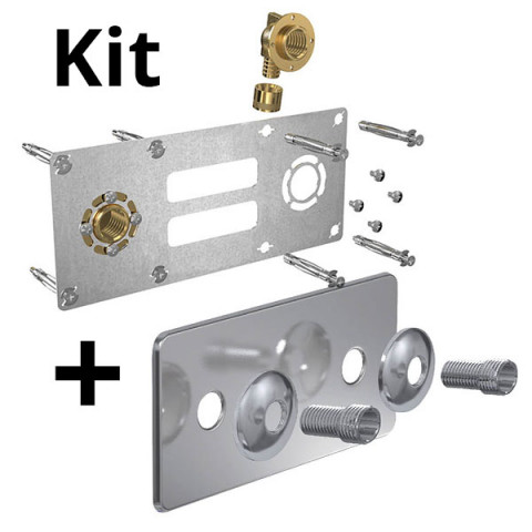 Kit robifix per ø16 - f 1/2 glissement + cache inox 150mm