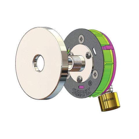 Sortie cloison starfix mono per glissement ø16-m 3/8 avec rosace