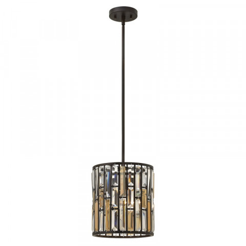 Suspension gemma, bronze et cristal, 1 ampoule