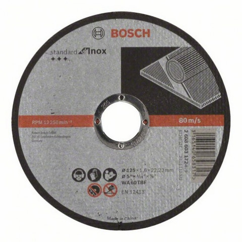 Lot de 50 disques à tronçonner métaux  Ø125mm Bosch 2608603172x50