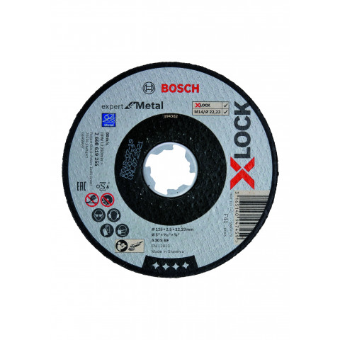 Disques à tronçonner bosch expert for metal - x-lock ø125 x 2,5 - 2608619255