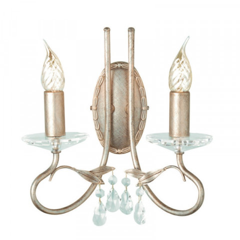 Applique christina, argent / or, 2 ampoules