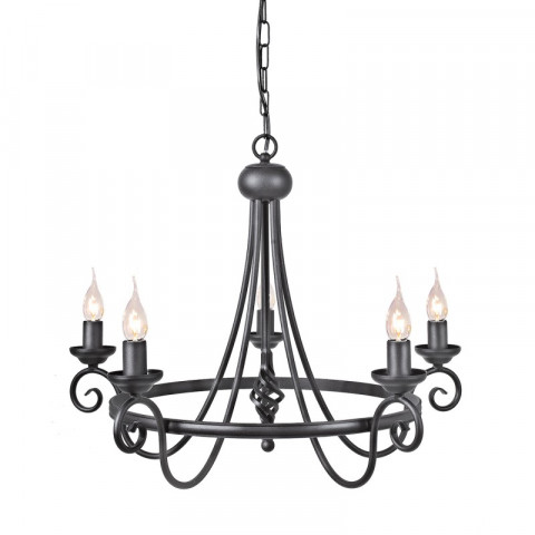 Suspension harlech, noir, 5 ampoules