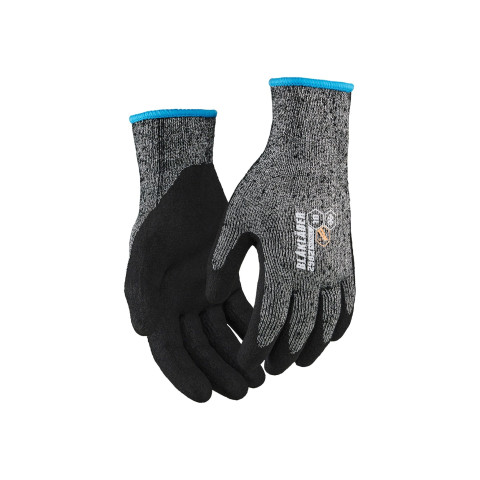 Gants de travail hiver enduits de nitrile sablé résistants à la coupure niveau C 29821407 - Pack de 6 paires - Taille au choix