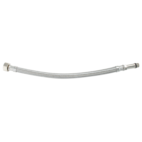 Flexible sanitaire acier inox spécial robinetterie - prolongateur m 10/100 - ecrou tournant 1/2" - longueur : 300mm - dn8