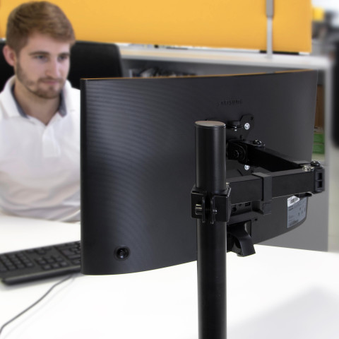 Support d'écran PC 13 à 32 pouces pour table rotatif à 360° noir