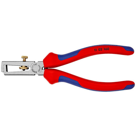 Pince à dénuder - 160 mm - Gaine bi-matière - KNIPEX - 11 02 160 SB