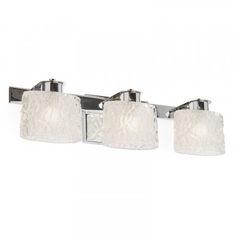 Applique seaview, chrome poli, verre givré, 3 led