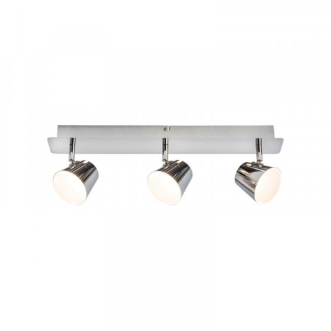 Applique torsion, chrome et acrylique, 3 ampoules