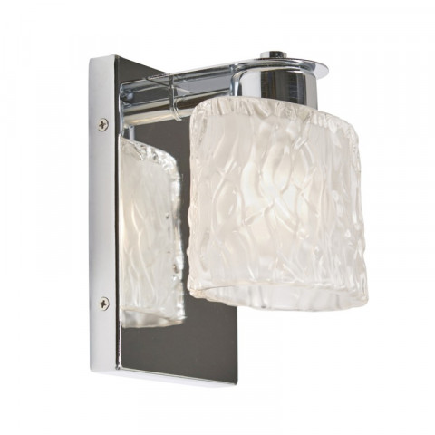 Applique seaview, chrome poli, verre givré, led