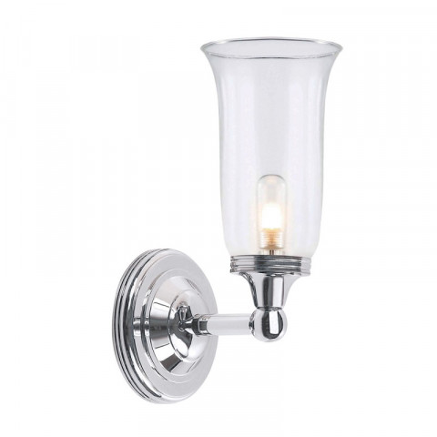 Applique austen2, chrome et verre