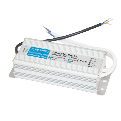 Transformateur ip67 80w / 220v - 12v dc 6.7a