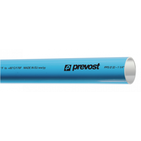Tube aluminium bleu pour air comprimé - Diamètre extérieur 25 mm - PREVOST - PPS BTU2555