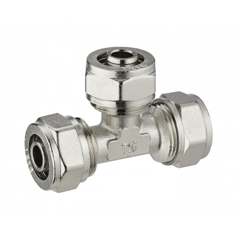 Té égal à compression pour tube multicouche NOYON & THIEBAULT - Ø 20 mm - 3980-20L1