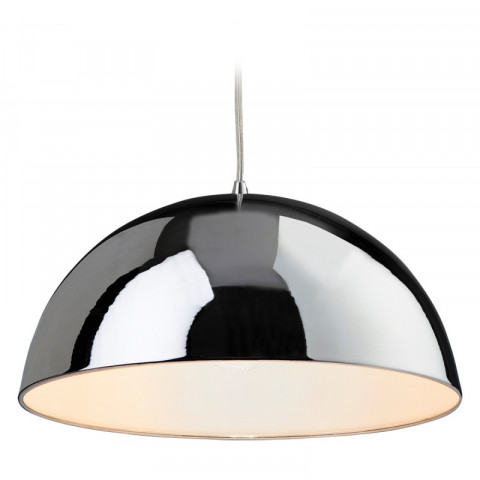 Suspension bistro, chrome / blanc