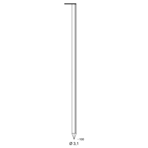 Pointes en bandes collées 34° 31 x 100 lisses galva - Boite de 2200 pièces - 34311005