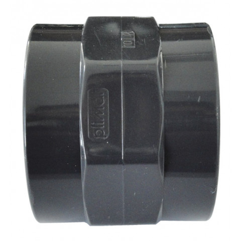 Manchon en PVC mixte taraudé - Femelle à coller / Femelle à visser - Diamètre 40 mm - Taraudage 33/42