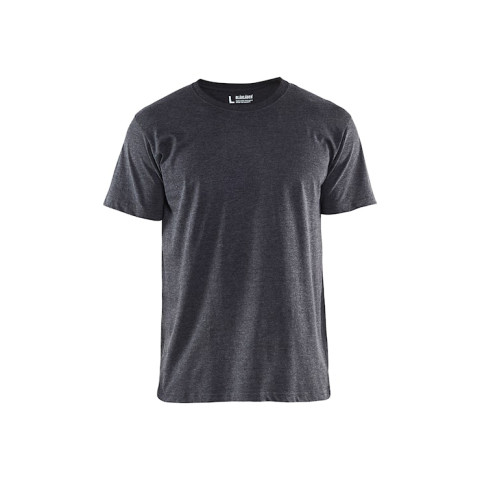 T-shirt uni Noir/Gris-Clair 35251053 - Taille au choix