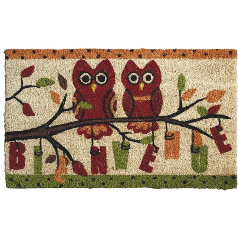 Paillasson hiboux bienvenue  75x45cm