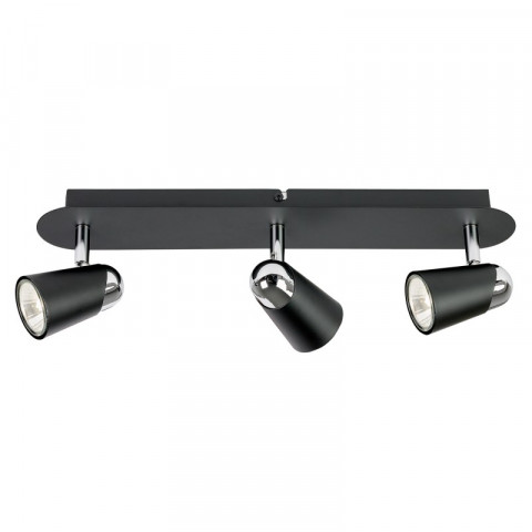 Plafonnier civic, noir, 3 ampoules