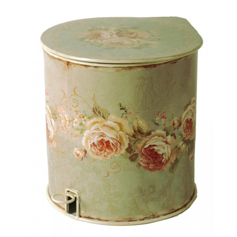 Poubelle salle de bain roses