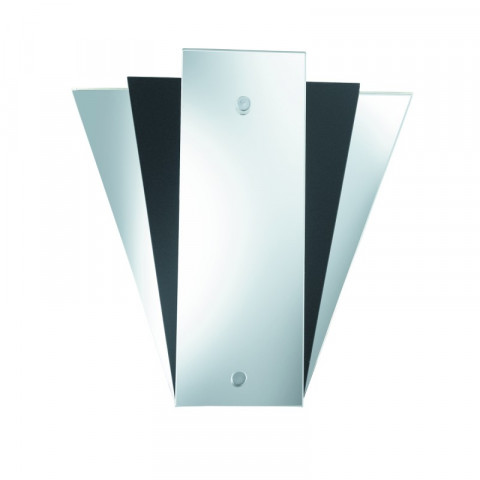 Applique wall, verre miroir et noir