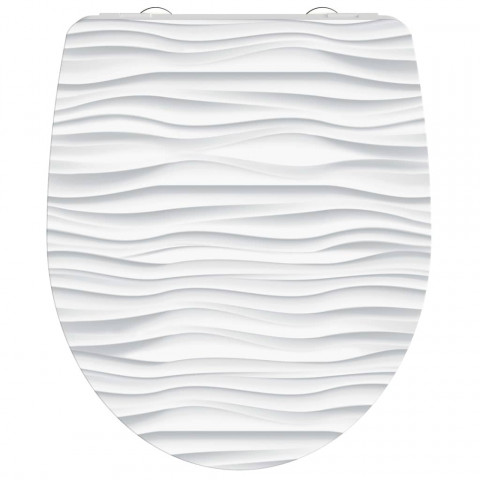 Siège de toilette avec fermeture en douceur white wave blanc