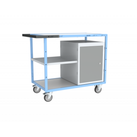 Servante établi équipée demi plateau tôle + 1 bloc porte 250 kg - 880707104