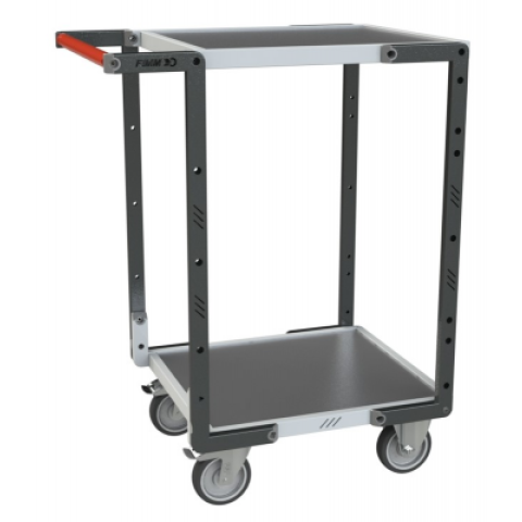 Servante montée FLAT-PACK™ 3 plateaux tôle 550 x 500 mm roues TPE 250 kg - 886720322